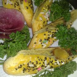 莲茸蛋黄角的做法[图]