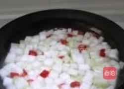 豌豆炒冬瓜的做法图解3