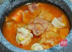 石锅鱼丸泡菜汤的做法图解4