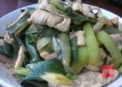 大蒜苗炒鸡胸脯肉的做法图解5