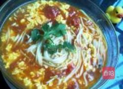 西红柿蛋花面的做法图解6