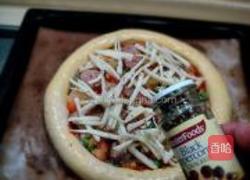 菠萝烤鸭厚匹萨的做法图解19