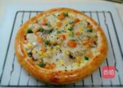 菠萝烤鸭厚匹萨的做法图解25