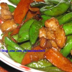 甜豆肉片的做法[图]