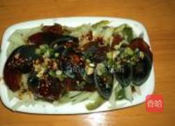 青椒黄瓜拌皮蛋的做法图解6