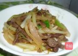 咸菜西芹炒牛肉的做法图解9