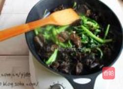 木耳炒菜心的做法图解4