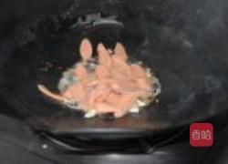 火腿肠炒油菜的做法图解5