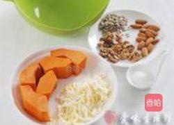 芝士果仁焗南瓜的做法图解1