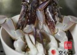 葱油倒立蟹的做法图解4