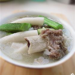 丝瓜牛骨汤煮年糕的做法[图]