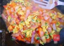 洋葱西红柿鸡蛋浇饭的做法图解6