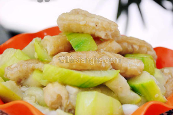 蒜末丝瓜炒油条