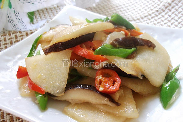 清炒沙葛片