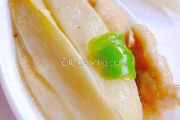 白芦笋炒鸡丁
