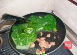 芥兰炒肉片的做法图解4