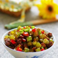 五柳菜肉末四季豆的做法[图]