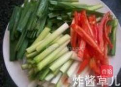 蒜苗炒猪肝的做法图解4