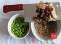 毛豆腊肉炒豆干的做法图解3