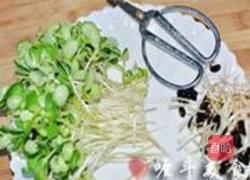 清炒黑豆苗的做法图解1