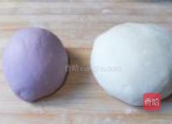 双色紫薯馒头卷的做法图解3