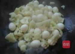 菜花烧鹌鹑蛋的做法图解6
