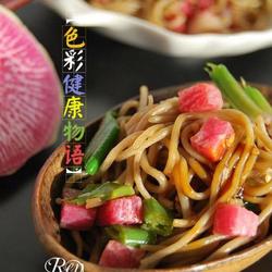 创意杂蔬炒莜面饸饹的做法[图]