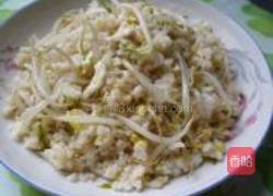 绿豆芽蛋炒饭的做法图解5