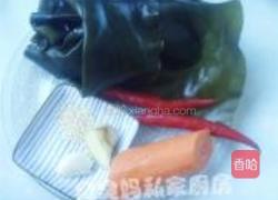 芝麻双丝海带的做法图解1