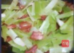 莴笋小炒烧肉片的做法图解7