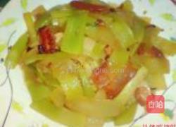 莴笋小炒烧肉片的做法图解8