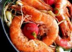 香蒜干锅虾的做法图解4