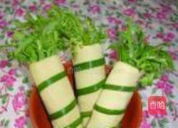 豆皮苦菊卷的做法图解9