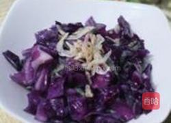 紫甘蓝炒虾皮的做法图解6