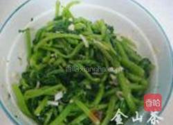 麻油茼蒿的做法图解4