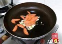 青蒜胡萝卜炒鸭血的做法图解5