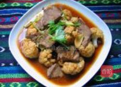 菜花烧猪肝的做法图解12