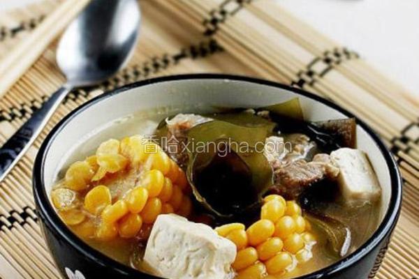 排骨豆腐海带汤