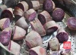 奶香紫薯小麻球的做法图解1