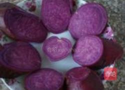 紫薯年轮饼的做法图解1