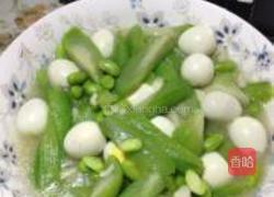 丝瓜毛豆鹌鹑蛋的做法图解7