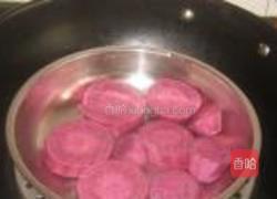 酒酿紫薯汤圆的做法图解2
