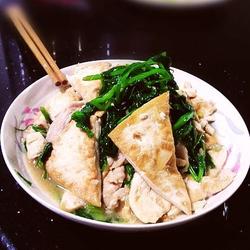 豌豆苗烩豆腐的做法[图]