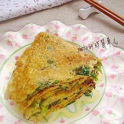 芹叶蛋饼的做法[图]