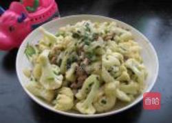 肉丝菜花的做法图解10