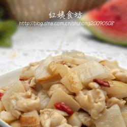 雪梨炒鸡片的做法[图]