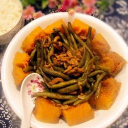 肉炖豆角焖南瓜的做法[图]