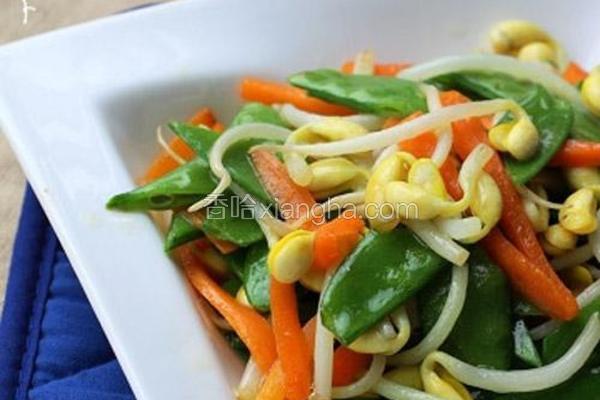 荷兰豆炒胡萝卜