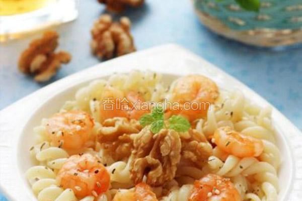 鲜虾桃仁螺丝粉