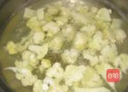 花菜炒虾的做法图解3